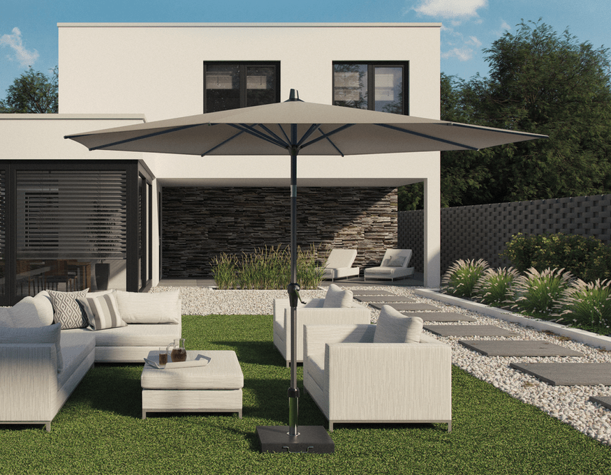 Parasol Riva 350cm Platinum