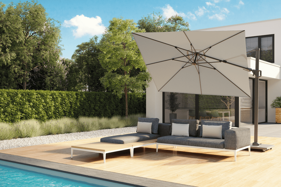 Parasol Challenger T2 PREMIUM 3x3cm Platinum